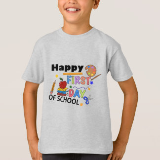 Happy First Day of School - Cute Back to School De T-Shirt