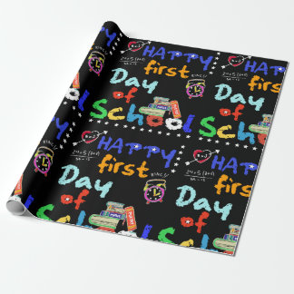Happy First Day of School Cute Gift outlook Wrapping Paper