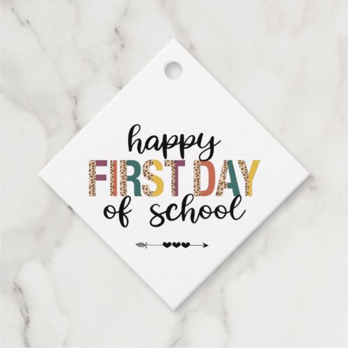 Happy First Day of School Favor Tags