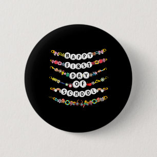 Happy First Day Of School Friendship Bracelets Tea Button
