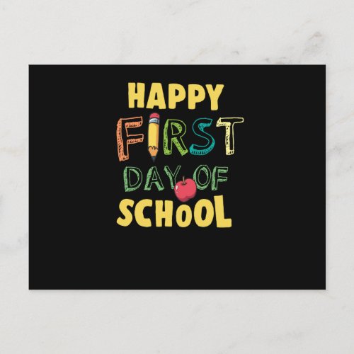 Happy First Day Of School Holiday Postcard