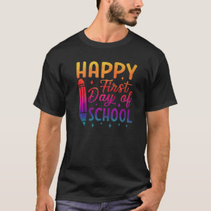 Happy First Day of School Kindergarten Student Tea T-Shirt