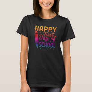 Happy First Day of School Kindergarten Student Tea T-Shirt
