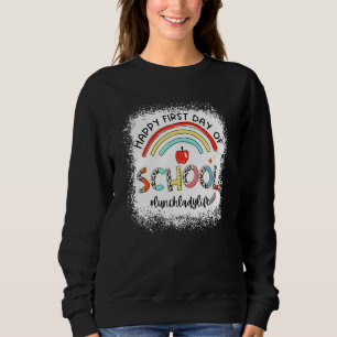 Happy First Day Of School Lunch Lady Life Leopard  Sweatshirt
