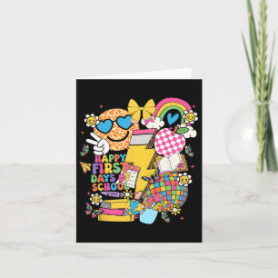 Happy First Day Of School Pencil Lightning Bolt Gr Card