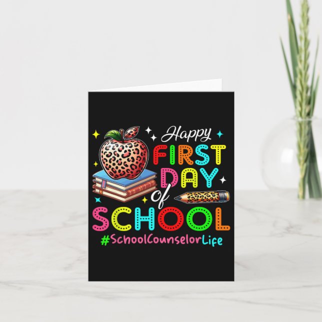 Happy First Day Of School School Counselor Costume Card (Front)