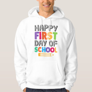 Happy First Day Of School Teacher And Student Back Hoodie