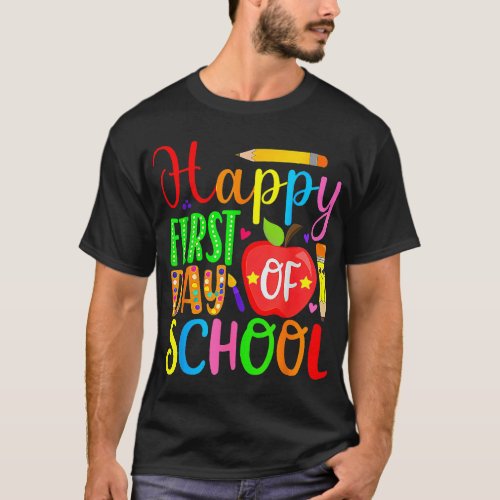 happy first day of school welcome back to school 2 T_Shirt