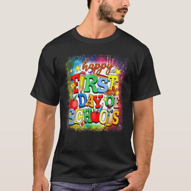 Happy First Day Of School Welcome Back To School K T-Shirt (Front)