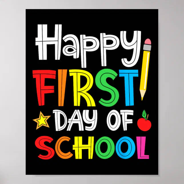 Happy First Day of School Welcome Back to School Poster | Zazzle