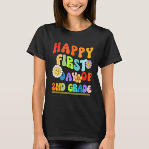 Happy First Day Of Second 2nd Grade Groovy Teacher T-Shirt