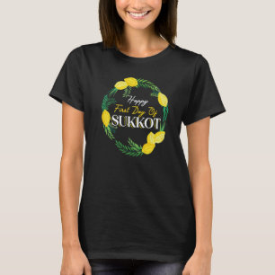 Happy First Day Of Sukkot Lulav Palm Tree Israelit T-Shirt