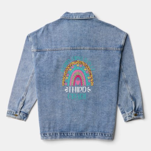 Happy First Day Of Third Grade 3rd Grade Back To S Denim Jacket