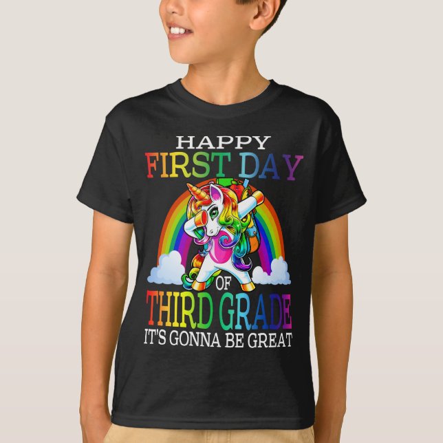 Happy First Day Of Third Grade  T-Shirt (Front)