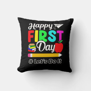 Happy First Day Throw Pillow