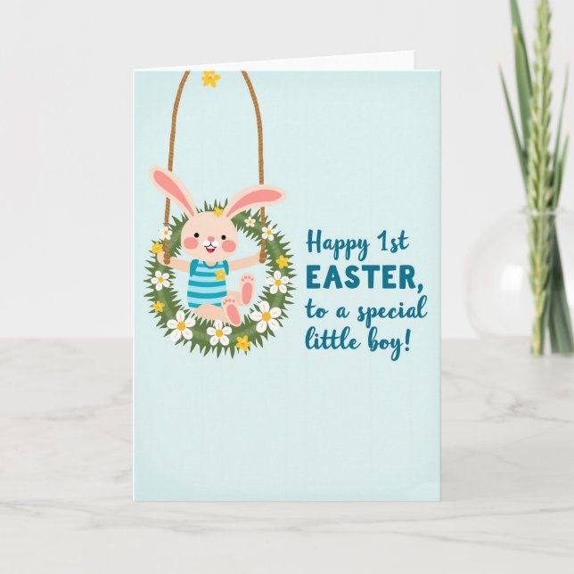 Happy First Easter Boy Card (Front)