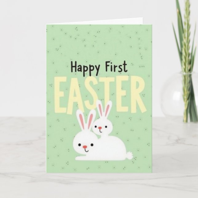 Happy First Easter Celebration Card (Front)