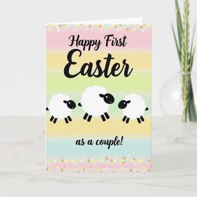 Happy First Easter Couple Card (Front)