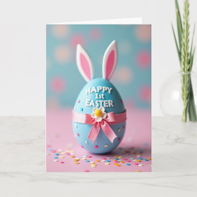 Happy First Easter Egg Card (Front)