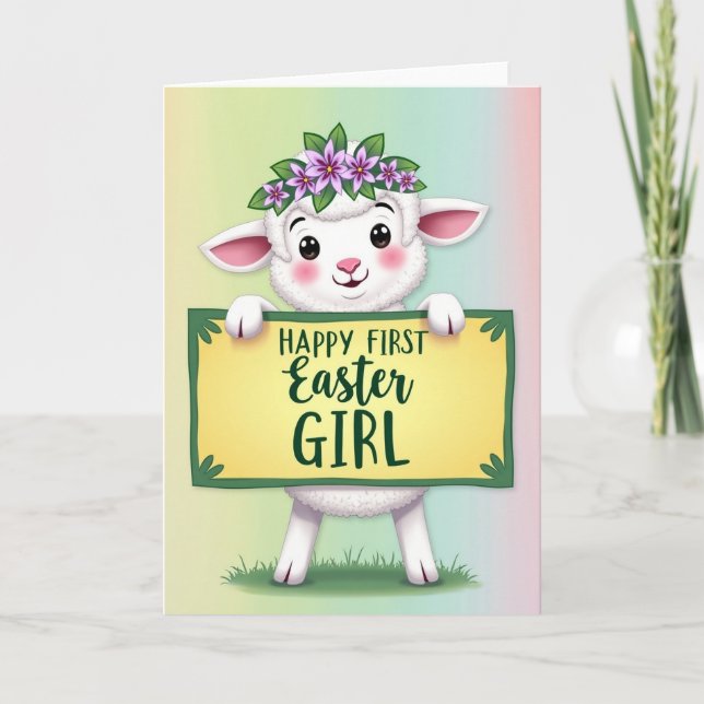 Happy First Easter Girl Card (Front)