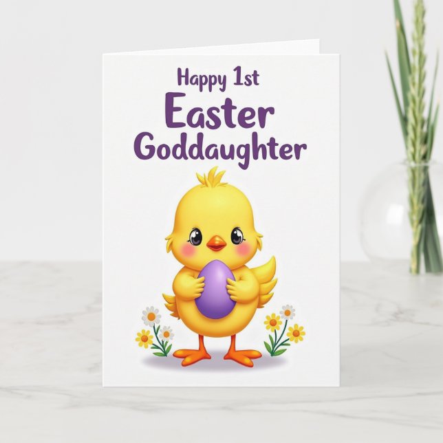 Happy First Easter Goddaughter Card (Front)