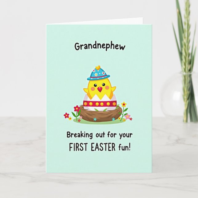 Happy First Easter Grandnephew Card (Front)