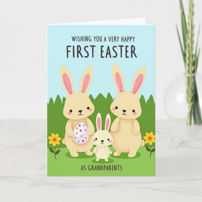 Happy First Easter Grandparents Card (Front)