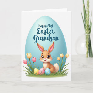Happy First Easter Grandson Card