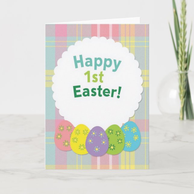 Happy First Easter Greeting Card (Front)