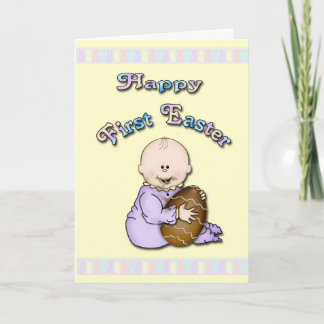 Happy First Easter Holiday Card
