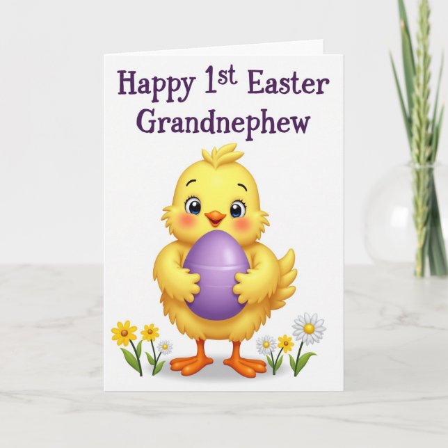 Happy First Easter Little Bird Card (Front)