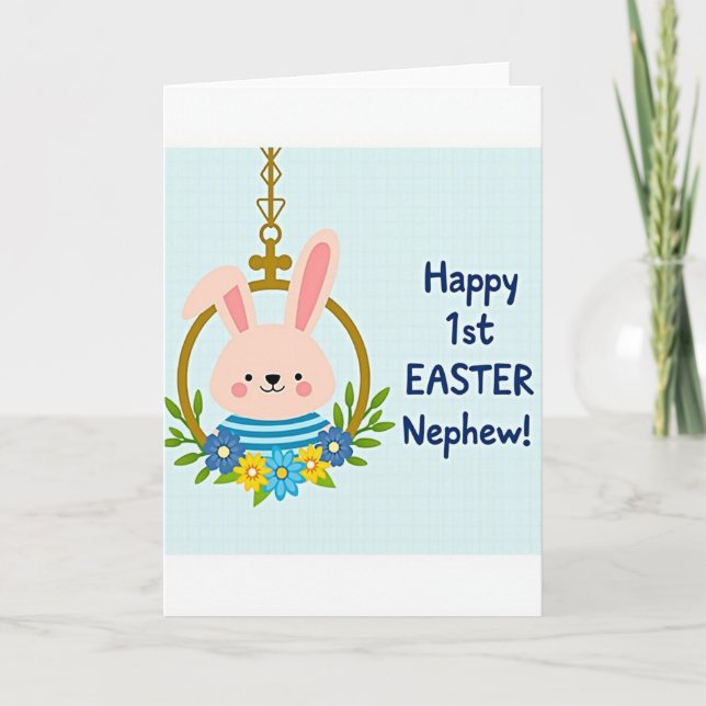 Happy First Easter Rabbit Card (Front)