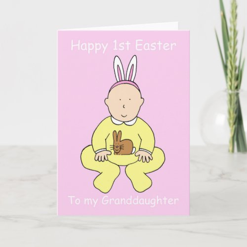 Happy First Easter to my Granddaughter Holiday Card