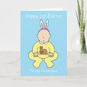 Happy First Easter to My Grandson Holiday Card