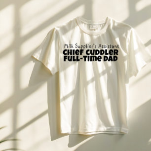 Happy First Father’s Day black white letter humor T-Shirt
