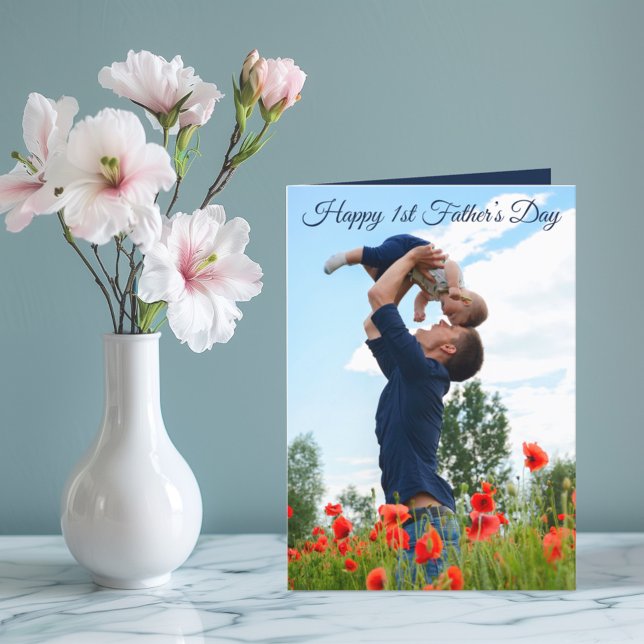 Happy First Father’s Day Custom Photo From Wife Holiday Card (Creator Uploaded)