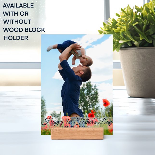 Happy First Father’s Day Custom Photo Holder (Creator Uploaded)