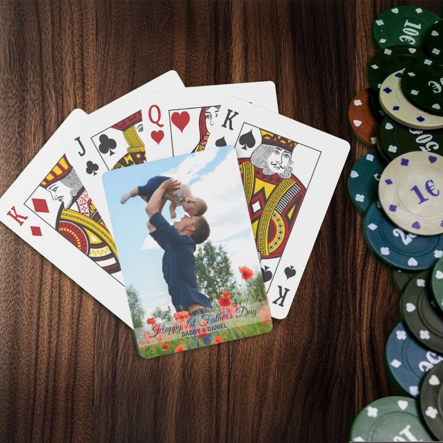 Happy First Father’s Day Custom Photo Poker Cards (Creator Uploaded)