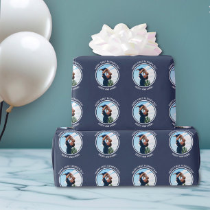 Happy First Father’s Day Custom Photo & Text Wrapping Paper