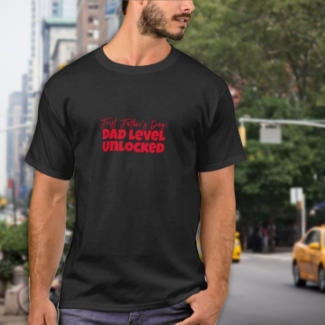 Happy First Father’s Day red letter humor T-Shirt (Creator Uploaded)