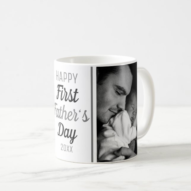 Happy First Father's Day 2 Photo Coffee Mug (Front Right)