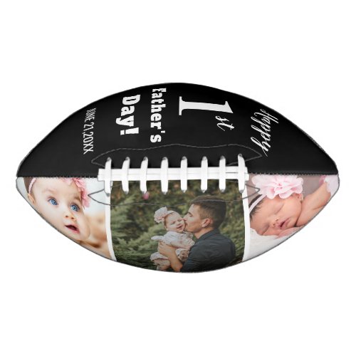 Happy First Fathers Day 3 Photo Collage   Football