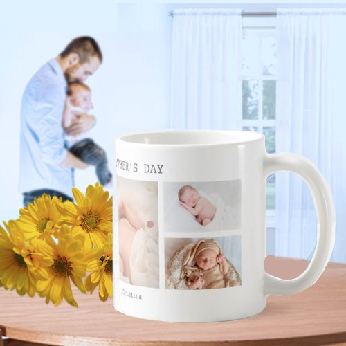 Happy First Fathers Day 5 Personalized Photo Coffee Mug