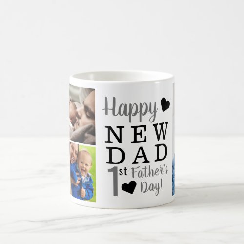 Happy First Fathers Day 5 Photo Collage Coffee Mug