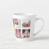 Happy First Father's Day 8 Family  Photo Collage Latte Mug (Right)