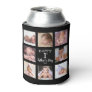 Happy First Father's Day 8 Photo Collage Black   Can Cooler