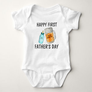 Fathers Day Shirt Cute Baby Outfit for Fathers Day Our First Fathers Day Shirt Our First Fathers Day Babysize Shirt Fathers Day Bodysuit