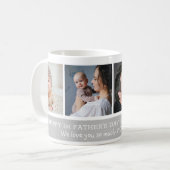 Happy First Father's Day Best Dad Ever 4 Photo Coffee Mug (Front Left)