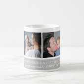 Happy First Father's Day Best Dad Ever 4 Photo Coffee Mug (Center)
