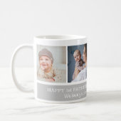 Happy First Father's Day Best Dad Ever 4 Photo Coffee Mug (Left)